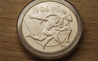 Suomi, 100 markkaa 1994 EM-kisat, Hopea