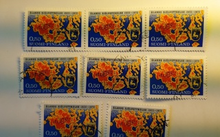 Ahvenanmaan itsehallinto 50 vuotta postimerkki 0,50 markka