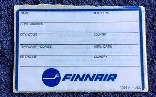 Finnair nimilappu