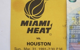 Virallinen Kortti Lappu Lehdistö NBA Koripallo Miami Houston