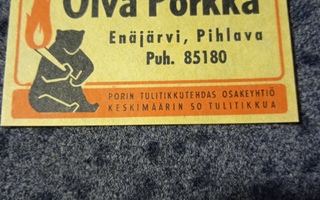 TT-etiketti:Oiva Porkka,Pihlava,Pori