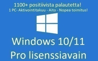 Windows 10 Pro lisenssi *Nopea toimitus*