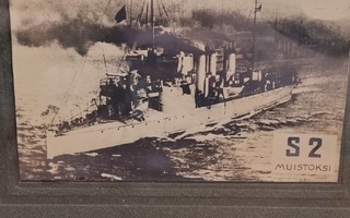 Vanha valokuva/taulu, Torpedovene S 2, militaria