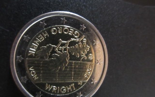 Kahden euron kolikko 2016 Georg Henrik Von Wright.
