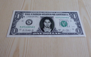 Aito Zlatan Ibrahimovic 1 dollarin USA seteli UNC