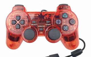 Sony Ohjain DualShock 2 Läpinäkyvä Punainen PS2 (Käytetty)