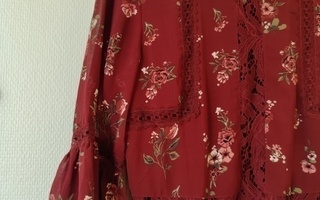 H&M viinipunainen mekko, koko 36
