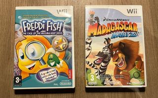 Wii pelit Freddi the fish ja Madagascar Kartsz