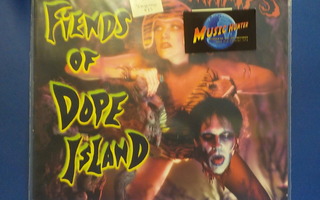 THE CRAMPS - FRIENDS OF DOPE ISLAND - US 2003 RED EX-/M- LP