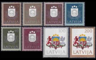 Latvia 305-12 ** Käyttösarja vaakuna (1991)