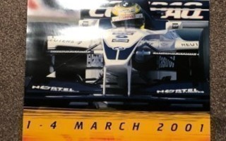 2001 Melbourne F1 juliste ja lippis / Kimin eka kisa