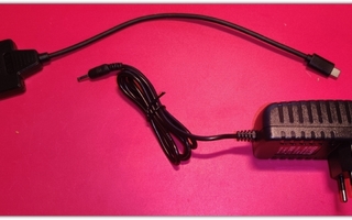 2,5/3,5" SATA - USB C -kovalevyadapteri + virtalähde #29367
