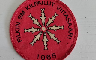 Pilkin S- M kilpailut Viitasaari 1968 kangasmerkki