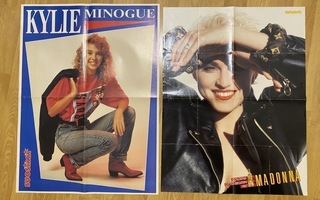 Kylie Minogue ja Madonna julisteet