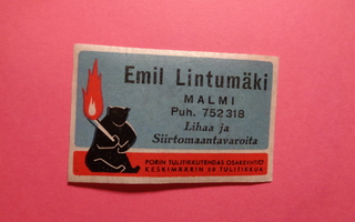 TT-etiketti Emil Lintumäki, Malmi