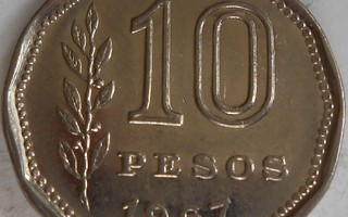 ARGENTINA  10 Pesos v.1967  KM#60    Circ.