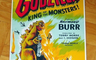 King of monsters GODZILLA, 50's movie poster A3