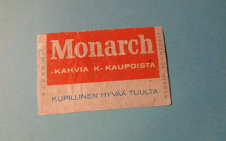 TT-etiketti Monarch kahvia K-kaupoista
