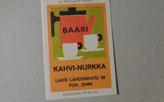 TT-etiketti Baari Kahvi-Nurkka, Lahti