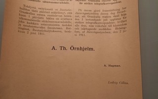 VR asema Grankulla Kauniainen sähkösanomain vaihto 1911