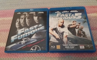 Fast & Furious ja Fast & Furious 5 (blu-ray)