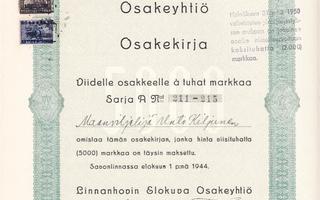 1944 Linnanhovin Elokuva Oy, Savonlinna osakekirja