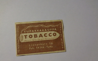 TT-etiketti Tupakkakauppa Tobacco, Turku