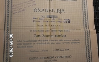Kansalliskauppa-Osakeyhtiö   Kuopiossa , vuodelta 1928