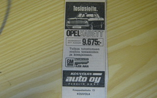 mainos Opel Kadett B
