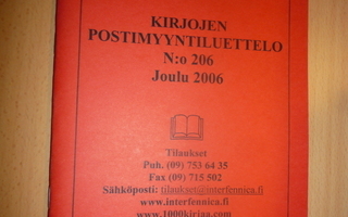Kirjojen postimyyntiluettelo N:o 206 Joulu 2006