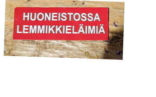 HUONEISTOSSA LEMMIKKIELÄIMIÄ TARRA