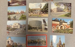 Vanhoja Neuvostoliiton aikaisia maisemakortteja.
