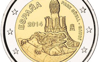 2€ Rulla Espanja 2014 Park Güell - Gaudi