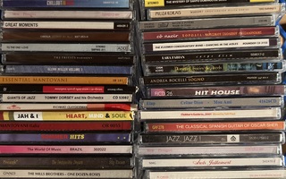 Cd-levyjä 110 kpl. Jazz, rock, pop ym. Ym