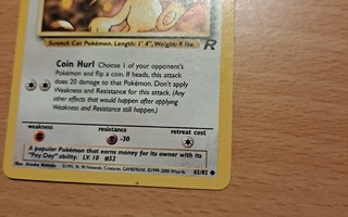 Pokemon Meowth 62/82 - Team Rocket common card