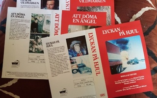 3 kpl VHS kansipaperi ruotsijulkaisu setti