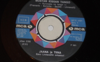 7" JAANA JA TIINA - Mustan Kissan Tango - single 1971 EX-