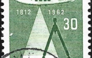 1962 Maanmittaushallitus 150 vuotta leimattu LaPe 555