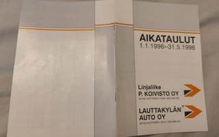 Aikataulu Linja-autoliike P. Koivisto 1996