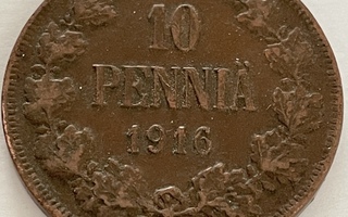 10 penniä 1916