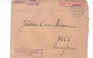 VANHA Sotilasasia Kuori 1000/Hamina Leima 1941