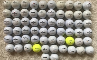 Golfpalloja, 62 kpl, käytettyjä