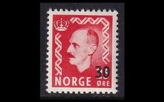 Norja 375 ** Haakon VII 30/25 öre (1951)