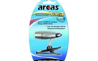 Arcas Klipsi Lamppu / Clip Light, 3 LED, Harmaa *UUSI*