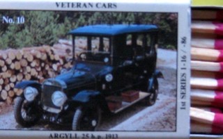 Tulitikku rasia Veteran cars Argyll