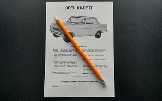 Opel Kadett auton esite 60-luku