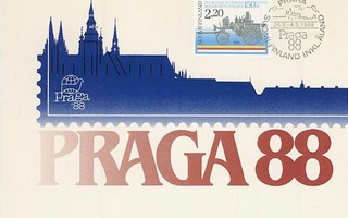 1988 Suomen postin Praga88 näyttelykortti