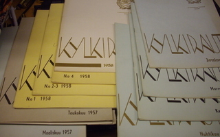 10 kpl KYLKIRAUTA lehtiä v. 1957-1959 ( sis. postikulut )