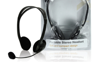 basicXL Portable Stereo Headset, 2x3.5mm, eri värejä *UUSI*