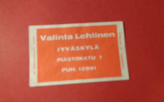 TT-etiketti Valinta Lehtinen, Jyväskylä